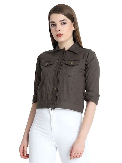 roll up sleeved pocket patch jacket - 16208428 - Very Small Image - 1