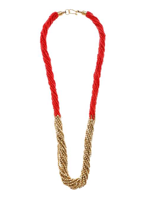  women ethnic daily wear designer beaded necklace - 16234682 - Very Small Image - 1