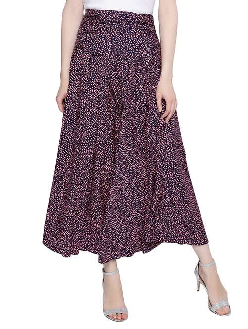 smocking detail flared palazzo - 16235227 - Very Small Image - 1