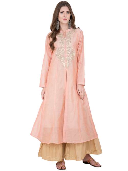 gota patti a-line kurta - 16252376 - Very Small Image - 1