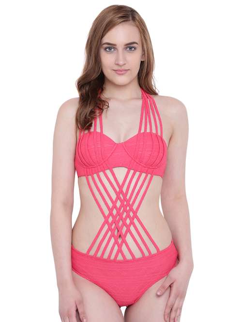 halter neck strappy monokini - 16307974 - Very Small Image - 1