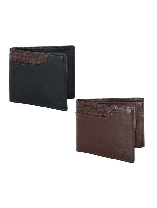 brown and black leatherette wallet - 16386337 - Very Small Image - 1