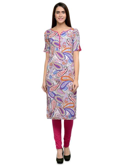 women's straight kurta - 16417592 - Very Small Image - 1
