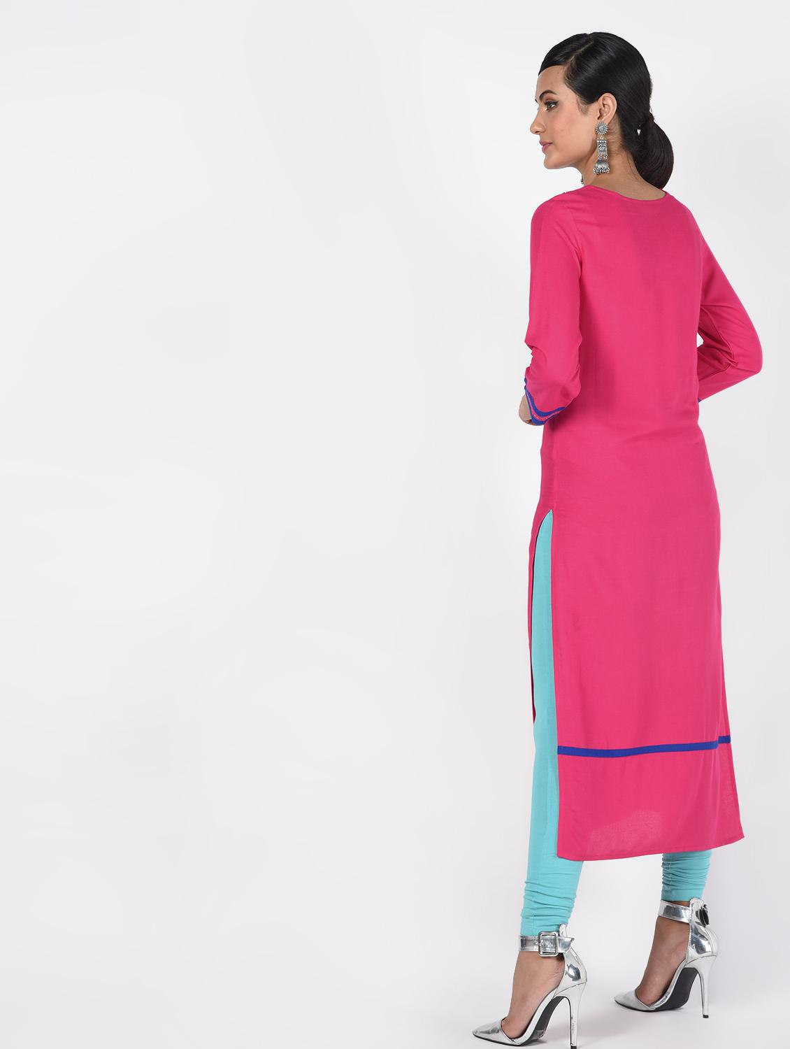 women's straight kurta - 16466302 - Zoom Image - 3