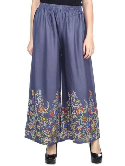 high rise floral hem palazzo  - 16467685 - Very Small Image - 1