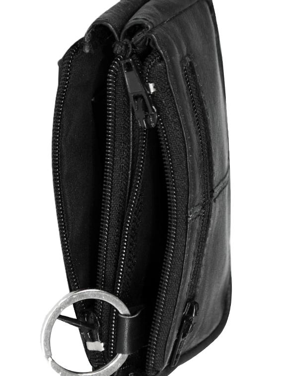 black leather regular pouch - 16494467 - Standard Image - 2