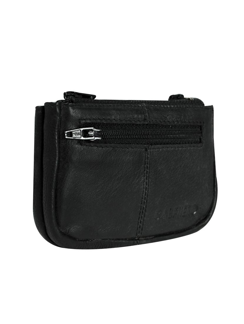 black leather regular pouch - 16494467 - Zoom Image - 3