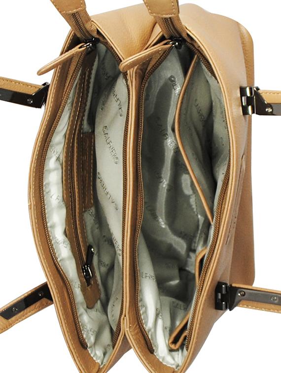 beige leather handbag - 16526424 - Zoom Image - 2