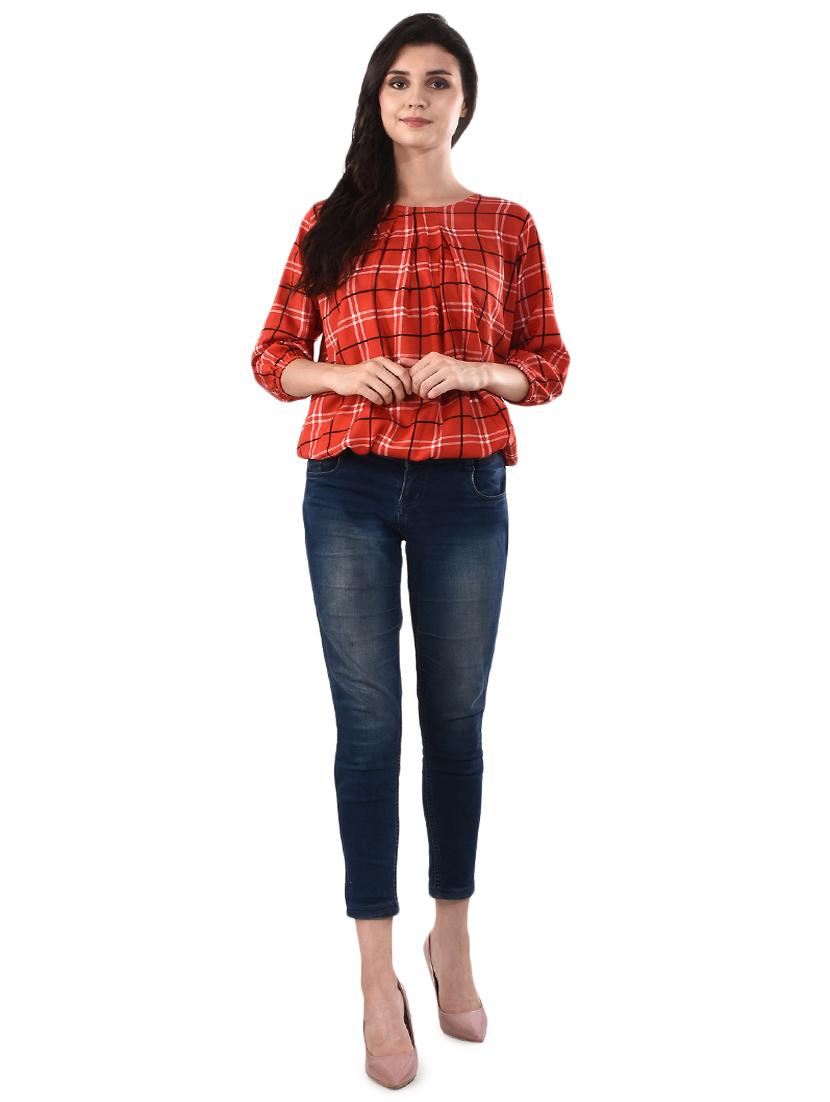 women's blouson round neck top - 16555496 - Zoom Image - 3