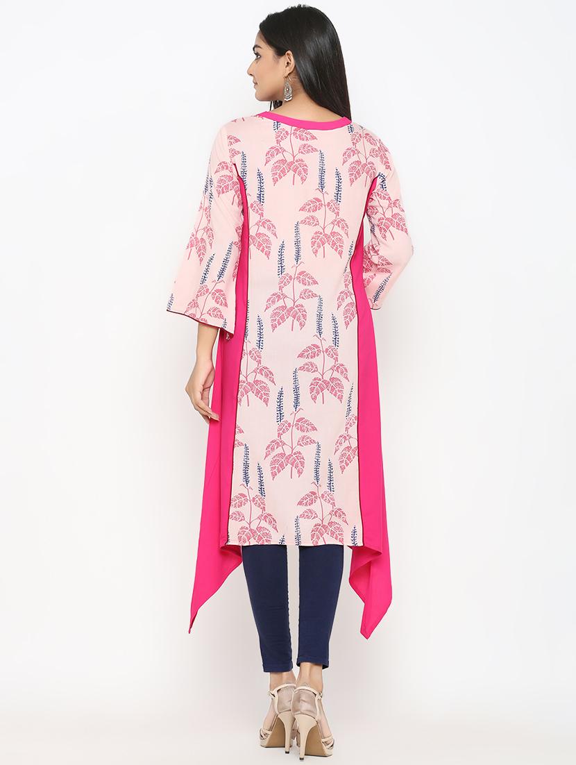 printed asymmetric kurta - 16613640 - Zoom Image - 2