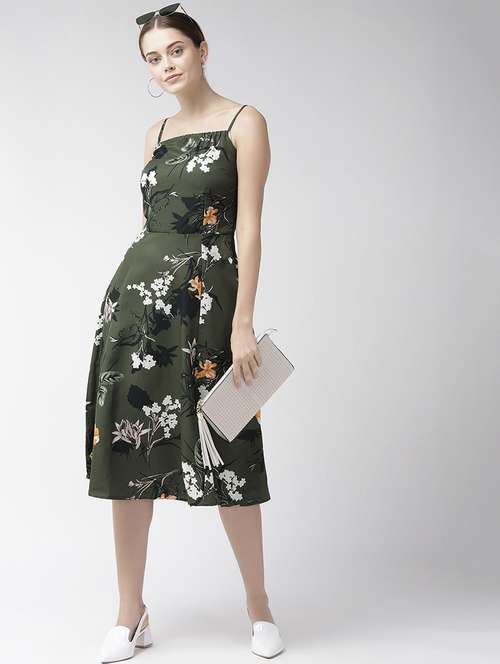 women's fit & flare floral dress - 16642819 - Very Small Image - 1