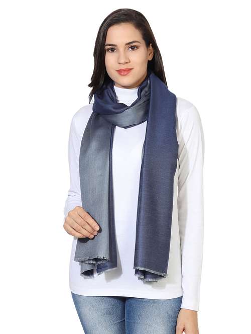 blue modal silk stole - 16698895 - Very Small Image - 1