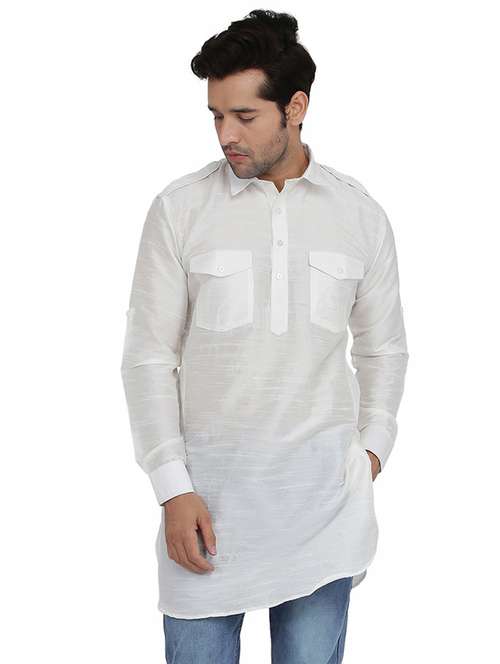 white solid short kurta - 16750432 - Very Small Image - 1