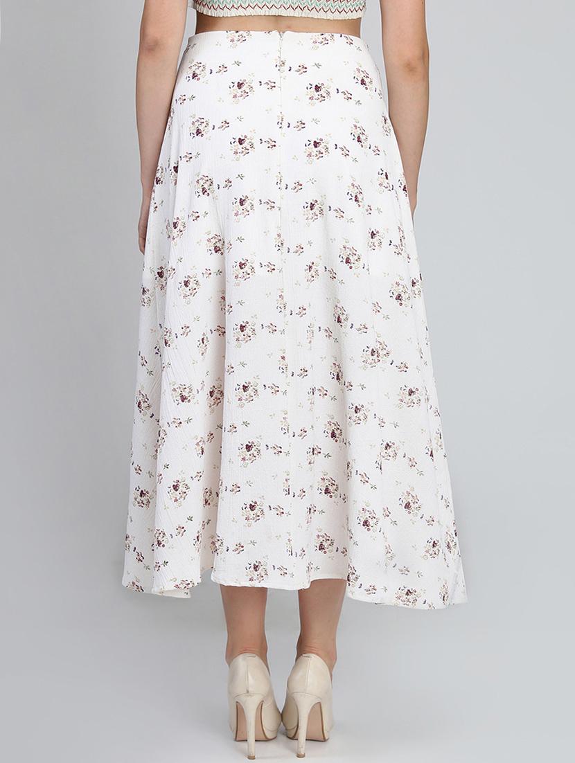 tie knot floral a-line skirt - 16764110 - Standard Image - 2