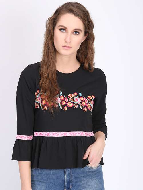 lace detail embroidered detail top  - 16764310 - Very Small Image - 1