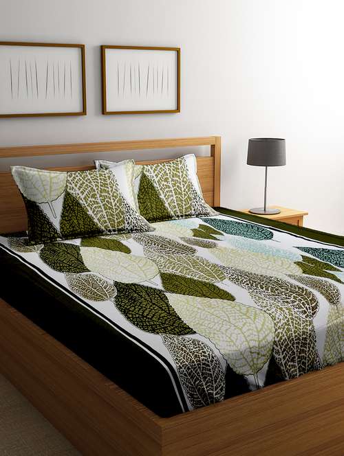 poly cotton double bedsheet with 2 pillow covers - 16791314 - Very Small Image - 1