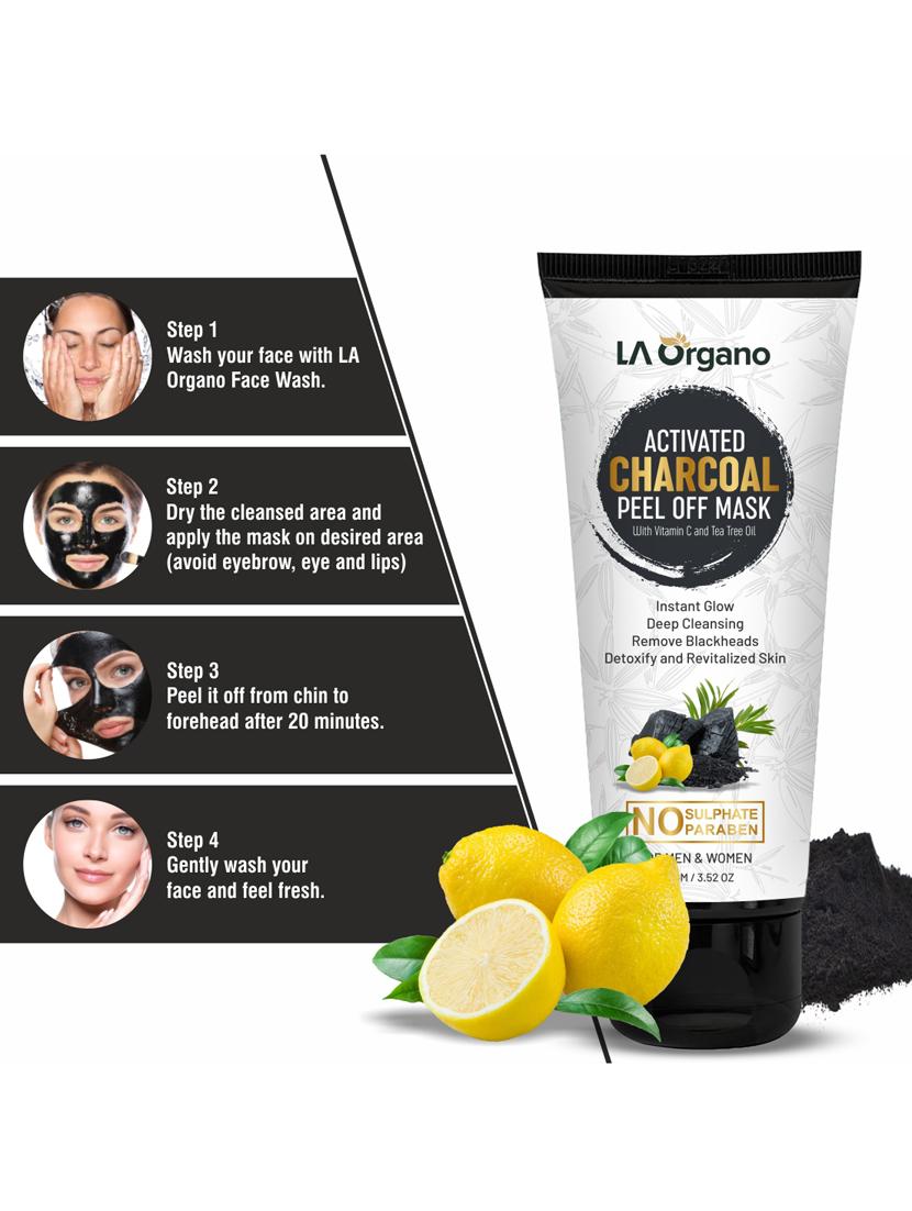 la organo activated mask with tea tree oil for instant glow - deep cleansing - remove blackheads (pack of 3) - 16792078 - Zoom Image - 2