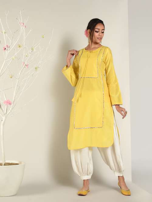 solid straight kurta - 16797497 - Very Small Image - 1