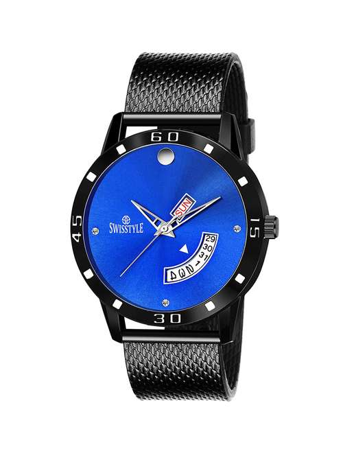 swisstyle date and day dial blue analogue watches for men-ss-gr189-blu-blk (1) - 16834311 - Very Small Image - 1