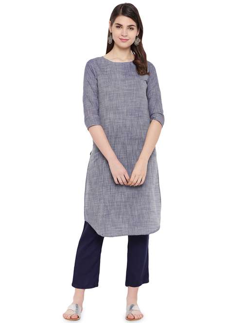 solid kurta pant set - 16852328 - Very Small Image - 1