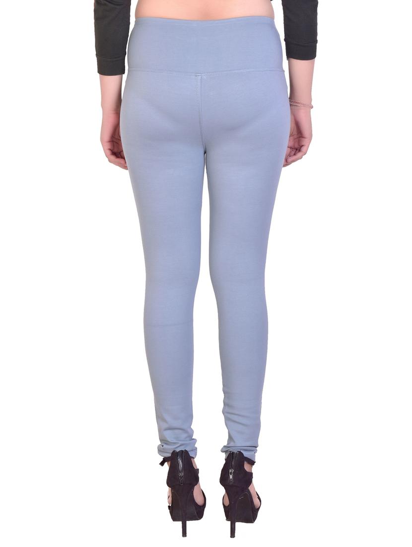 light blue solid mid rise full length jegging - 16864370 - Standard Image - 3