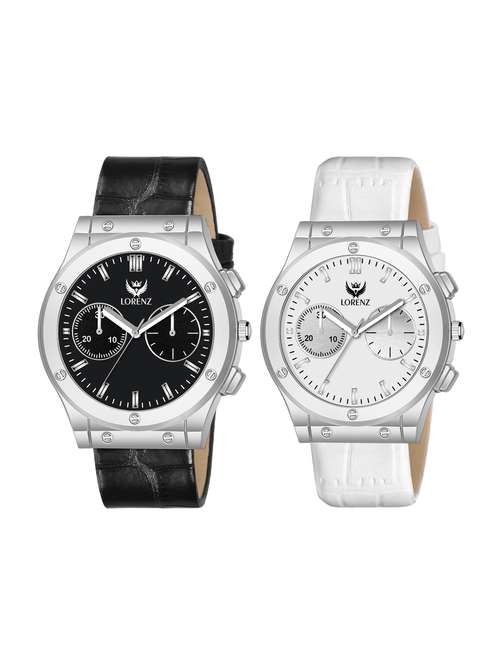 lorenz 2 analog watches combo for men | watch for boys | mk-29k30k - 16900040 - Very Small Image - 1