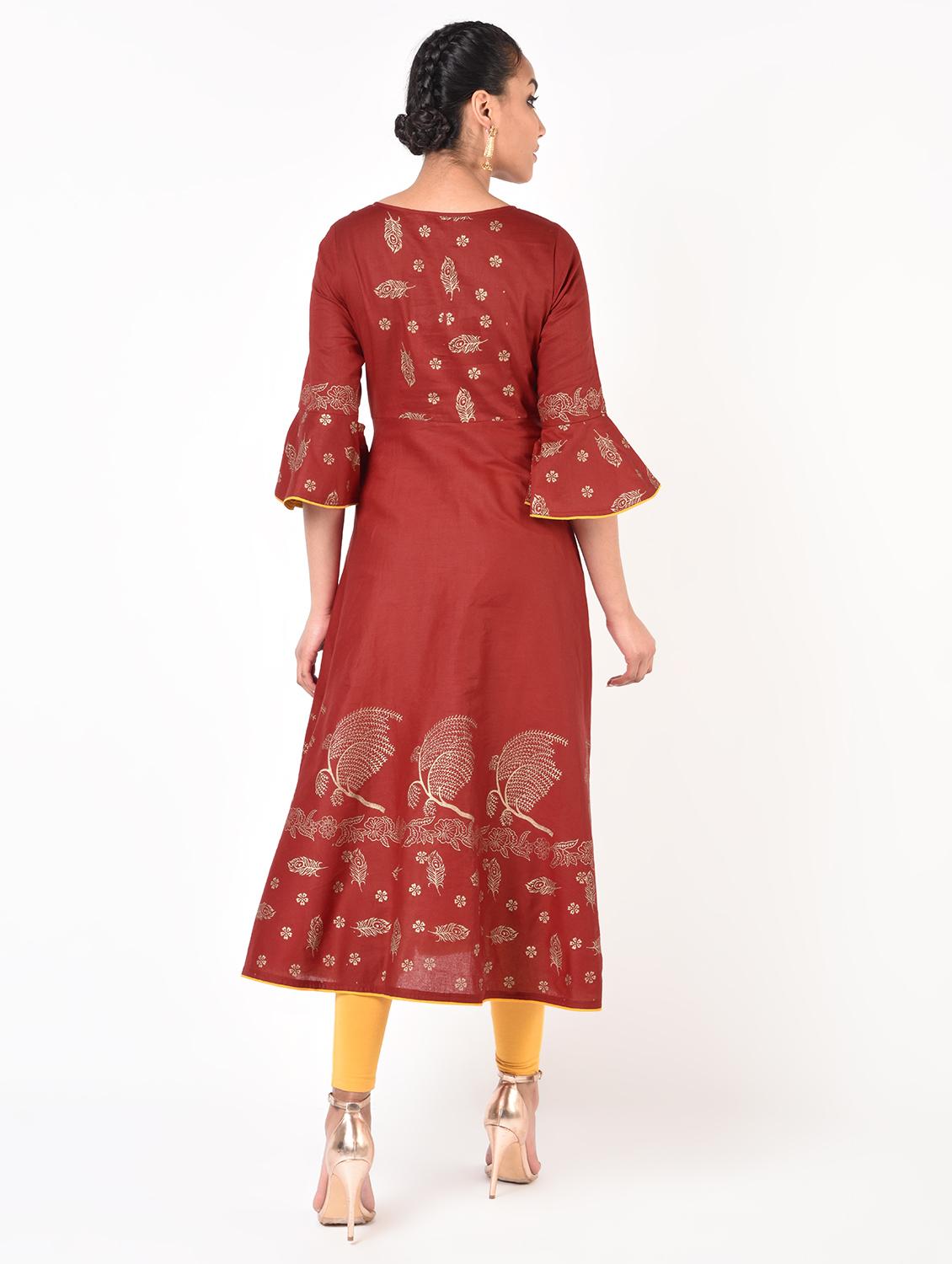 women's flared kurta - 16951338 - Standard Image - 2