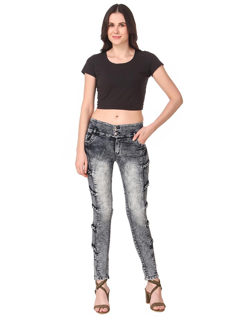 women's plain slim fit jeans - 16992508 - Standard Image - 3