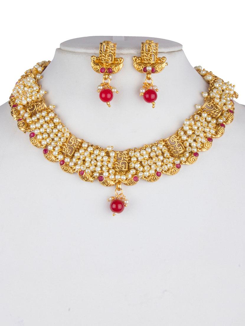 gold plated choker necklace - 17008931 - Zoom Image - 2