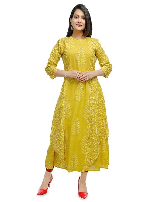printed layered kurta - 17018433 - Very Small Image - 1
