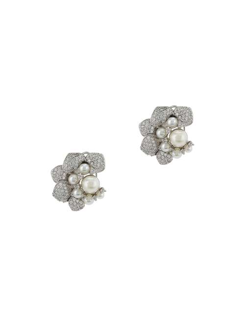 gold metal studs earring - 17041346 - Very Small Image - 1