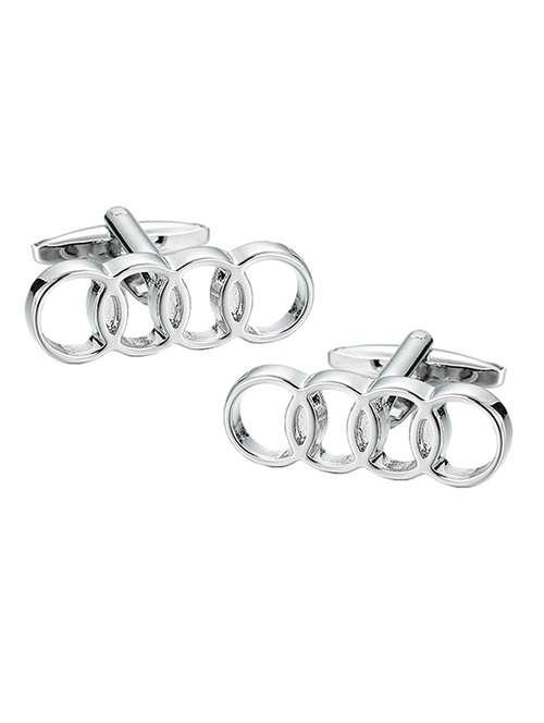 silver metal cufflinks - 17068909 - Very Small Image - 1