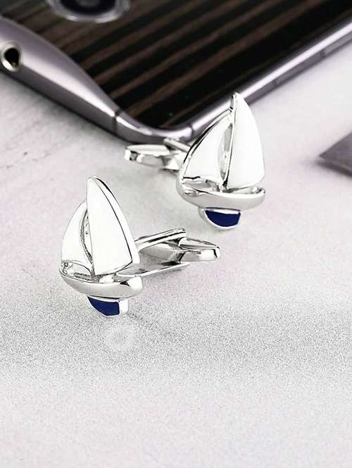 silver metal cufflinks - 17068920 - Very Small Image - 1