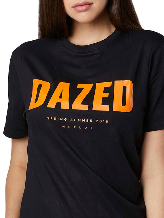 women's chest print crew neck t-shirt - 17089344 - Zoom Image - 3