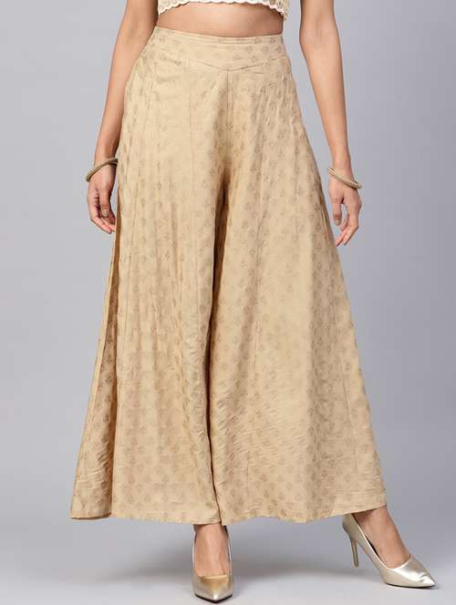 block print flared palazzo - 17101837 - Very Small Image - 1