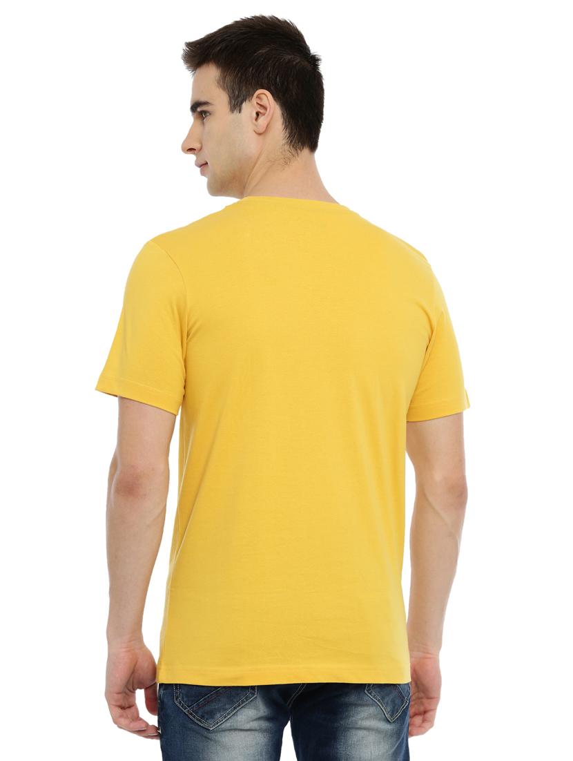 yellow chest print t-shirt - 17119214 - Standard Image - 2