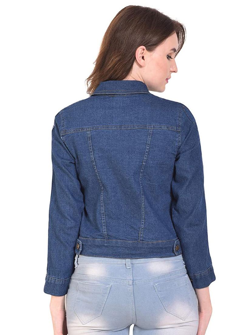 side tape washed denim jacket - 17125948 - Standard Image - 2