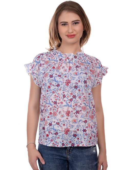 white chambray regular top - 17184086 - Very Small Image - 1