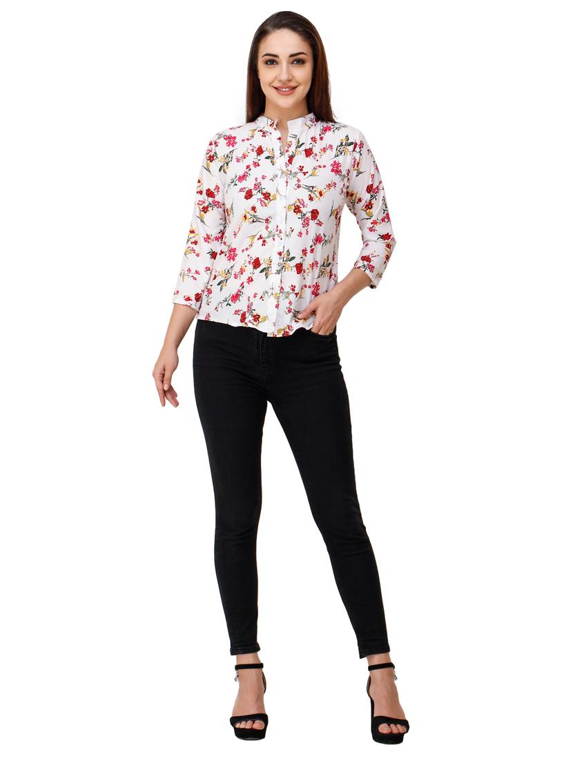 white polyester regular shirt - 17194561 - Standard Image - 3