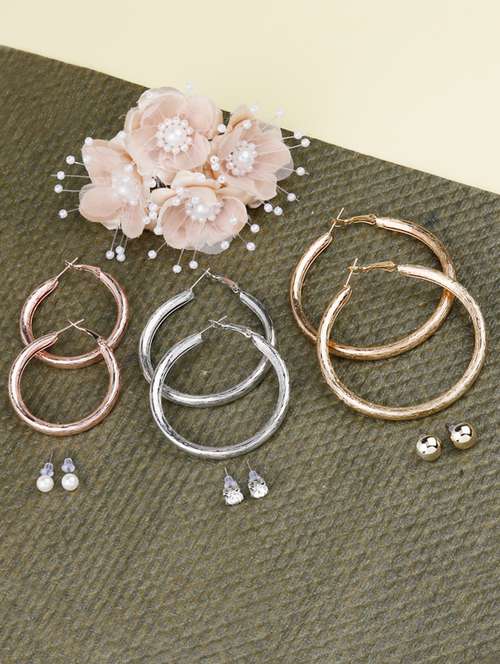 multi colored metal combo's. earring - 17196586 - Very Small Image - 1