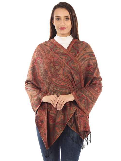 brown silk blend stole - 17229357 - Very Small Image - 1