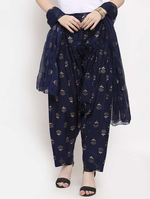 navy blue printed salwar - 17230027 - Very Small Image - 1