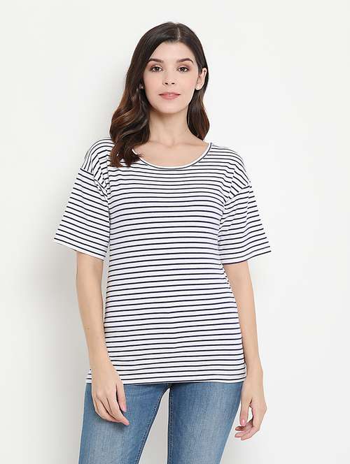 round neck striped tee  - 17256328 - Very Small Image - 1