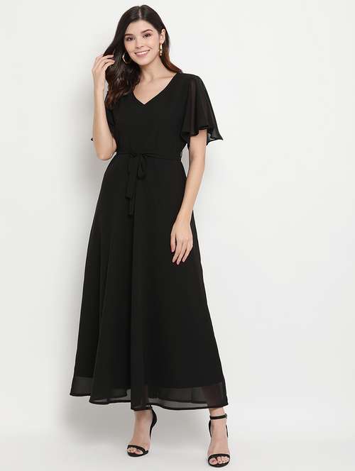 flutter sleeves maxi dress  - 17256335 - Very Small Image - 1