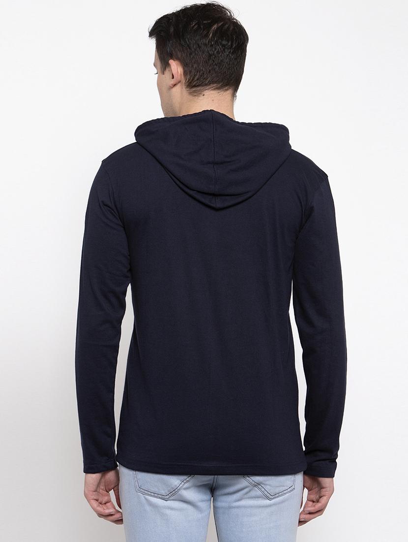 navy blue chest print t-shirt - 17263831 - Standard Image - 2