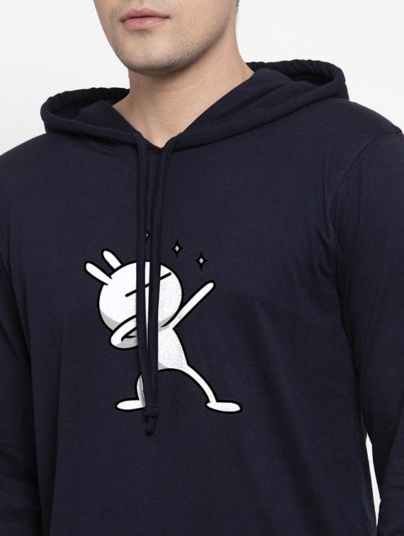 navy blue chest print t-shirt - 17263831 - Zoom Image - 4
