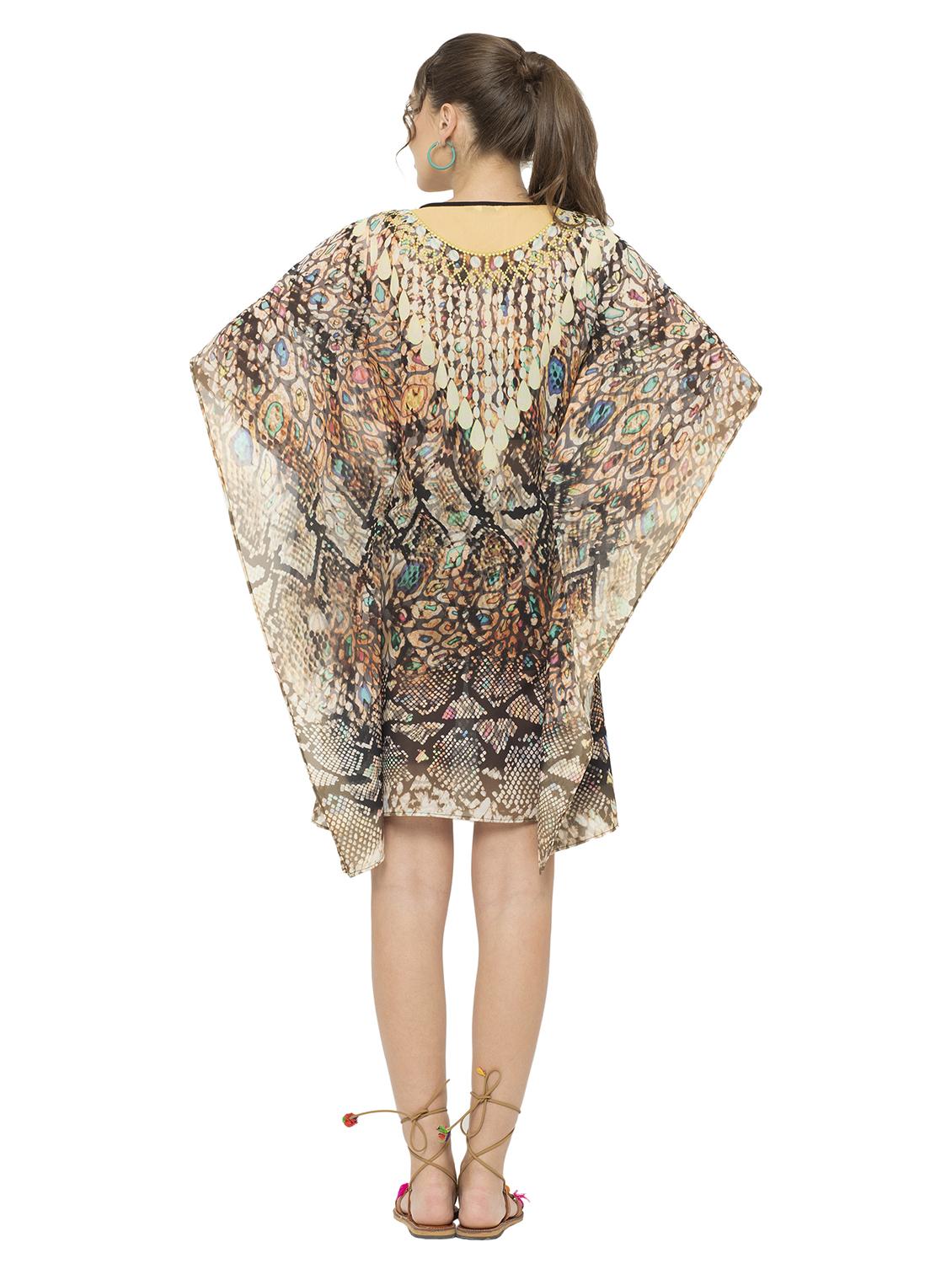 v neck printed kaftan - 17272588 - Zoom Image - 2