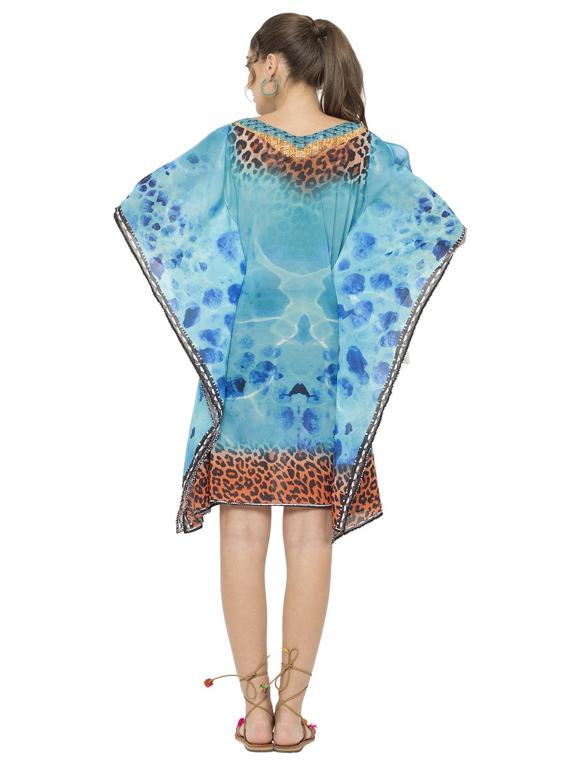 v neck printed kaftan - 17272590 - Standard Image - 2