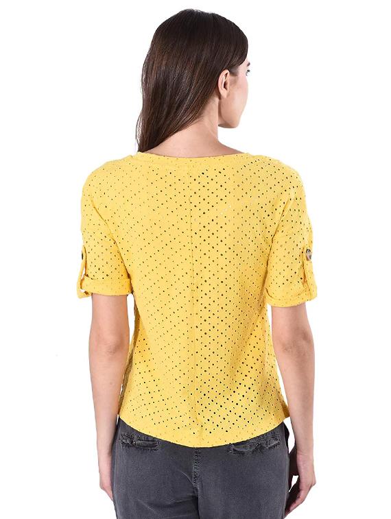 women's straight round neck top - 17274173 - Zoom Image - 2