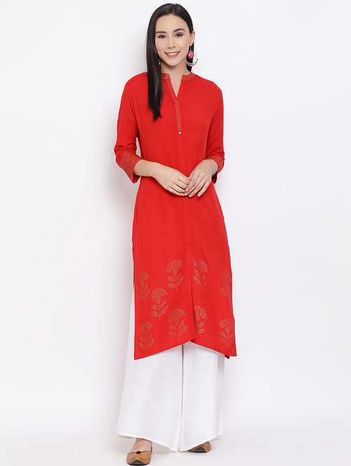 women's straight kurta - 17295898 - Very Small Image - 1